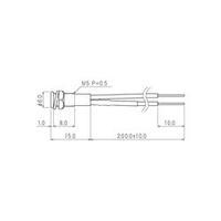 Neon signal lights with integrated series resistor. Red