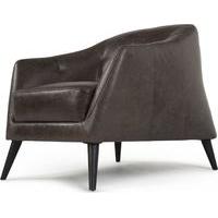 Nevada Armchair, Antique Grey Leather