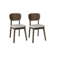 Nexus Pair of Veneered Back Chairs