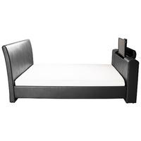 New York TV Bedstead Black Double