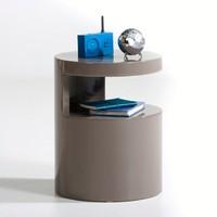 Newark High-Gloss Cylindrical Bedside Table