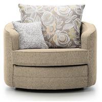 new york fabric swivel armchair lisbon beige