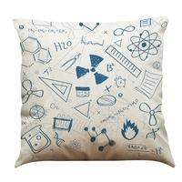 New Fashion Diverse Special Mathematical Chemical Formula Elements Linen Printed Throw Pillow Covers Pillowcases Cushion Decorative for Children Playr