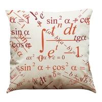 New Fashion Diverse Special Mathematical Chemical Formula Elements Linen Printed Throw Pillow Covers Pillowcases Cushion Decorative for Children Playr