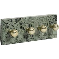 Necklace Dark Green Marble Rack with Knobs (Set of 2)