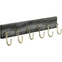 Necklace Black Marble Rack with Hooks (Set of 2)