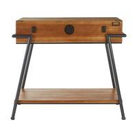 New Foundry Console Table, Natural/Black