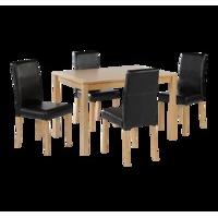 newport medium dining set black