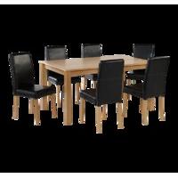 newport large dining set black