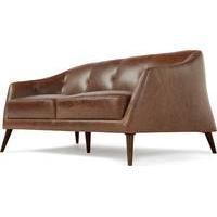 nevada 2 seater sofa antique cognac leather