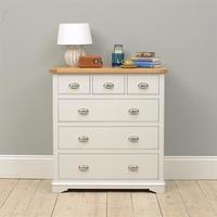 New England Light Grey 3 over 3 Drawer Chest