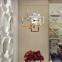 New Arrival 2016 Direct Selling Mirror Sun Acrylic Wall Clocks 3D Home Decor DIY Crystal Quartz Clock Art Watch