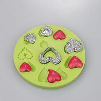 New product chocolate mold love heart shape for fondant cake decoration tools food grade silicone