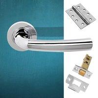 nevada status lever on round rose polished chrome handle pack