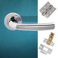 Nevada Status Lever on Round Rose - Polished Chrome Handle Pack