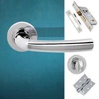 nevada status bathroom lever on round rose polished chrome handle pack