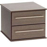 New York 2 Drawer Bedside White