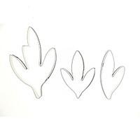 New Arrival 3pcs/set Fondant Cake Decoration Floral Petal Stainless Steel Peony Leaves Cutters Set Sugar Clay Biscuit Mold Cake Decorating Tools DIY