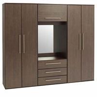 new york fitted wardrobe walnut