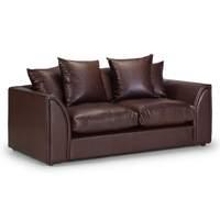 Newbury 3 Seater Leather Sofa Brown