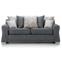 New York Fabric 3 Seater Sofa Lisbon Grey