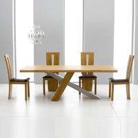 nevada 225cm dining table with 4 colorado chairs