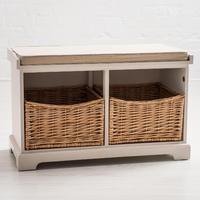 Newport 2 Basket Storage Bench and Cushion