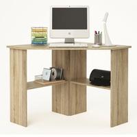 Newham Wooden Corner Computer Desk In Brushed Oak