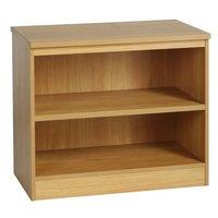 Newmarket Base Level Double Bookcase Warm Oak