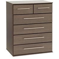 New York 2 Over 4 Chest of Drawers Black