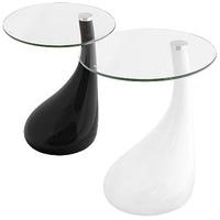 Nebula Side Table In Clear Glass Top