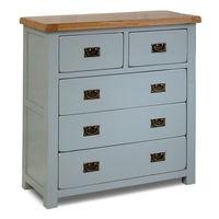 New Hampshire 3 plus 2 Drawer Chest Grey and Oak