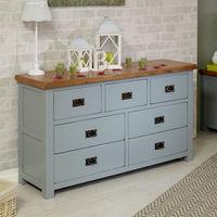 New Hampshire 4 plus 3 Drawer Chest Grey and Oak