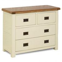 New Hampshire 2 plus 2 Drawer Chest Cream and Oak