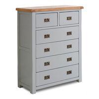 New Hampshire 4 plus 2 Drawer Chest Grey and Oak