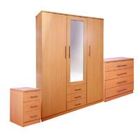 new hampshire 3 door wardrobe bedroom set gfw las vegas 3 door wardrob ...