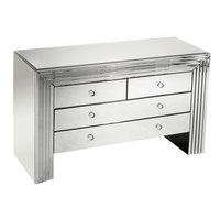 New Line Mirrored 4 Drawer Chest of Drawers