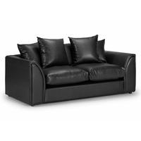 newbury 2 seater leather sofabed black