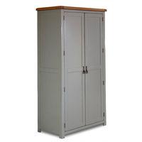 New Hampshire 2 Door Wardrobe Grey and Oak