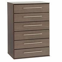 new york 6 chest of drawers gloss black