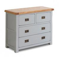 New Hampshire 2 plus 2 Drawer Chest Grey and Oak