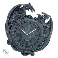 Nemesis Now Dragon Duel Wall Clock Wall Clock black polyresin