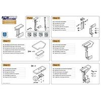 Newstar Slidable CPU Holder (Height PC: 39-54 cm / Width PC: 13-23 cm) Adjust height or pull CPU forwards - Silver