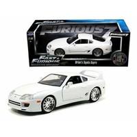 New 1:18 Fast & Furious 7 - Brian\'S Toyota White Supra Diecast Model Car by Jada Toys