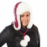 new mens womens unisex fur poly check trapper warm winter thermal hat