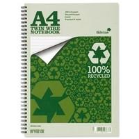 New , Silvine Everyday Notebook Recycled Wirebound Punched Ruled 104pp 70gsm A4 Ref TWRE80 [Pack 6]