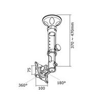 Newstar TV/Flatscreen Ceiling Mount (Height: 37-47 cm) for 10\