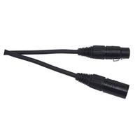 Neutrik 3 Pin XLR to 3 Pin XLR Microphone Lead, 1.5m, Black