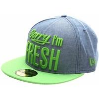 New Era Sorry I\'m Fresh Blue Chambray/Lime Fitted Cap