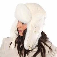 New Mens Womens Unisex Fur PU Leather Trapper Warm Winter Thermal Hat AW120